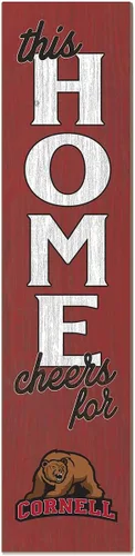 Vista 89 de KH Sports Fan Letrero de Alabama Crimson Tide This Home Cheers for Porch Leaner, 11 x 46 pulgadas, carmesí de marea carmesí; muestra tu espíritu