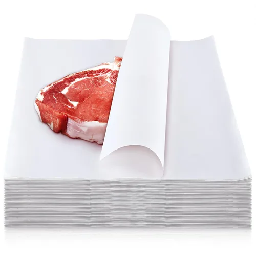 Vista 9 de 500 hojas de papel de carnicero blanco para sublimación, hojas de papel de carnicero desechables, hoja cuadrada de carne precortada, sin cera