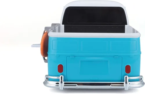 Vista 4 de Maisto Tech R/C 1:16 Escala 2.4 GHz VW Tipo 2 Pick-up con tabla de surf, azul con blanco