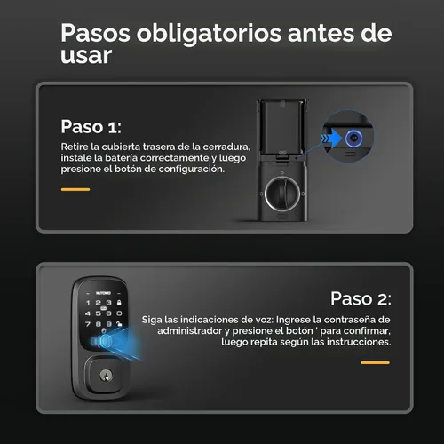 Vista 8 de NUTOMO Palm Vein Smart Lock: cerradura de palma para puerta de entrada sin llave, teclado WiFi integrado, cerrojo digital electrónico con control