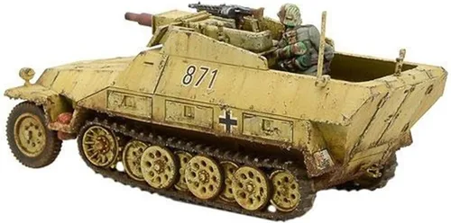 Vista 3 de Bolt Action Sd.Kfz 251/9 Ausf D (Stummel) Half Track 1:56 WWII Kit de modelo de plástico de guerra militar