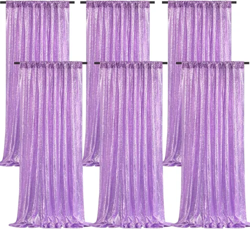 Vista 41 de B-COOL Cortinas de Fondo de Lentejuelas Azul Bebé 2 Piezas 2ftx8ft Fotografía para Fiestas Fondo Brillante Cortinas para Prom Bodas Baby Shower