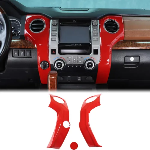 Vista 10 de Cubierta de salida de aire para consola central de automóvil, compatible con Toyota Tundra 2014-2021, consola central, panel de aire acondicionado