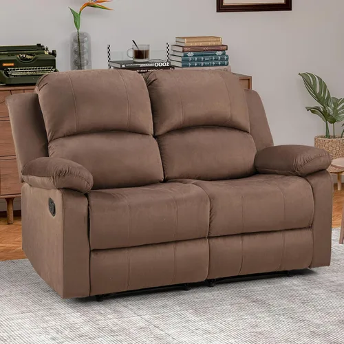 Vista 29 de EBELLO Juego de sofá reclinable manual, moderno juego de muebles reclinables de microfibra para sala de estar, incluye 2 sillas reclinables y 1 sofá