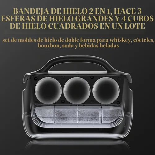 Vista 5 de DOQAUS - Máquina para hacer bolas de hielo transparentes, 2.5 pulgadas