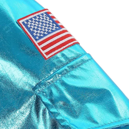 Vista 26 de GRAJTCIN Disfraz de astronauta para mujer, traje espacial brillante para Halloween, disfraz de astronauta