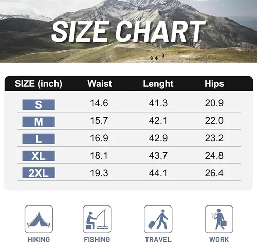 Vista 9 de Pantalones de senderismo para hombre con cinturón, secado rápido, ligeros, impermeables, con bolsillos con cremallera