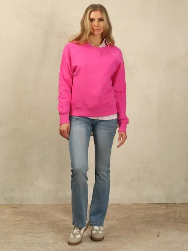 Vista 74 de MixMatchy Sudadera básica suave y cómoda de forro polar con cuello redondo para mujer