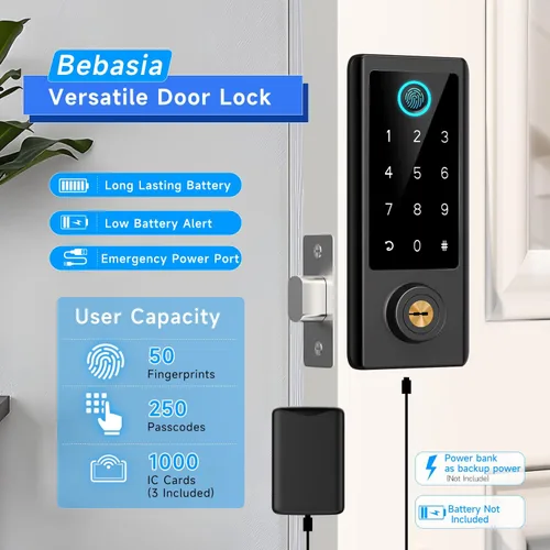 Vista 5 de BEBASIA - Cerradura de puerta de huella digital para puerta delantera