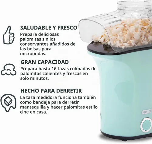 Vista 4 de Dash DAPP150GBAQ04 Máquina de palomitas de maíz, Aqua