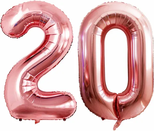 Vista 281 de Goer, conjunto de globos de papel aluminio para decoraciones de cumpleaños, globos de las letras de feliz cumpleaños y de números Oro