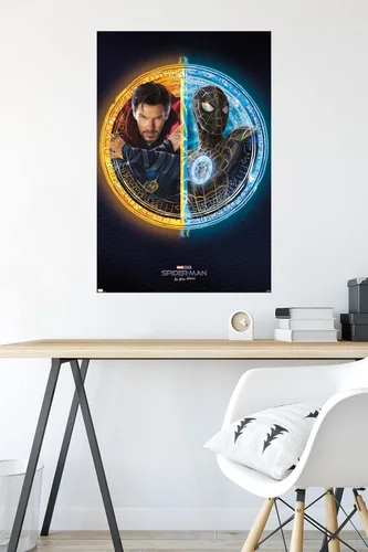 Vista 25 de Trends International Marvel Spider-Man: No Way Home - Póster de pared dúo, 22.4 pulgadas de largo x 14.7 pulgadas, versión enmarcada de madera