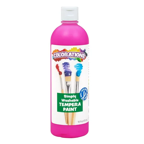 Vista 11 de Colorations WSTAP Pintura de témpera lavable, 16 onzas líquidas, verde manzana, no tóxica, vibrante, atrevida, pintura para niños, manualidades