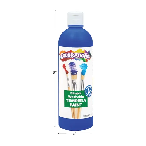 Vista 7 de Colorations WSTAP Pintura de témpera lavable, 16 onzas líquidas, verde manzana, no tóxica, vibrante, atrevida, pintura para niños, manualidades