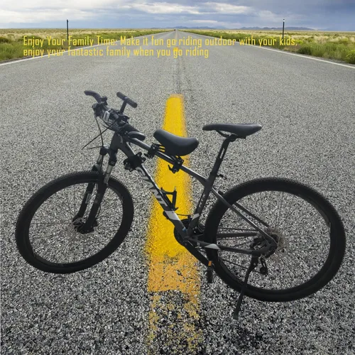 Vista 6 de Asientos de bicicleta montados en la parte delantera para niños Manillares de los niños Juego de pedales de bicicleta de montaña Asiento para niños