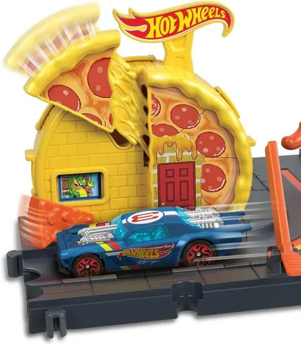 Vista 4 de Mattel – Hot Wheels City Recogida Rápida de Pizza/de Surtido