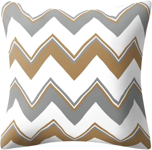 Vista 4 de Drmstow Juego de 4 fundas de almohada marrones de 18 x 18 pulgadas, fundas decorativas geométricas para sofá, sala de estar, cama, muebles de patio