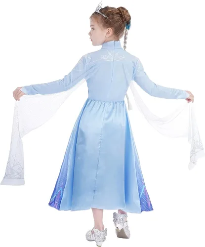 Vista 3 de Kidswant Disfraz de princesa para niñas, vestido de lujo para fiesta, elegante, con accesorios, 2-12 años
