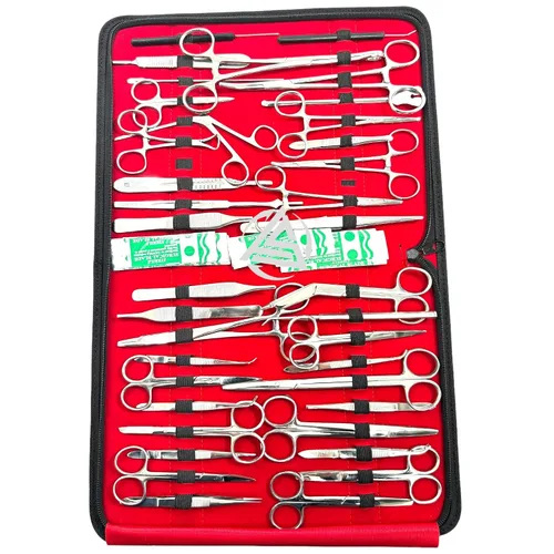 Vista 3 de CYNAMED-NEW 167 PC! Veterinario! Soporte de aguja, tijeras, pinzas de hemostato, mangos de bisturí, cuchillas de bisturí, instrumentos (todo en uno)