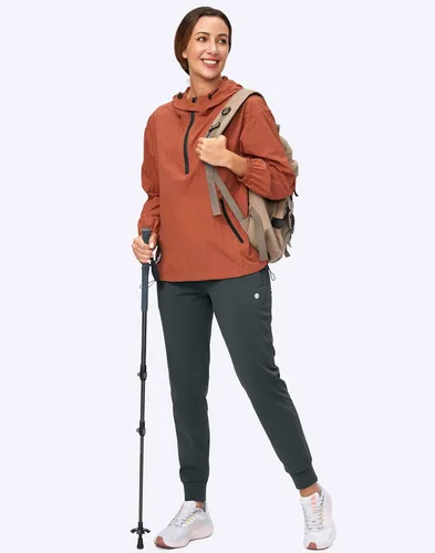 Vista 46 de G Gradual Pantalones deportivos con forro polar para mujer, de cintura alta, resistentes al agua, térmicos, para invierno, correr, senderismo