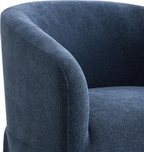 Vista 6 de KISLOT Silla giratoria moderna, silla de barril, azul marino