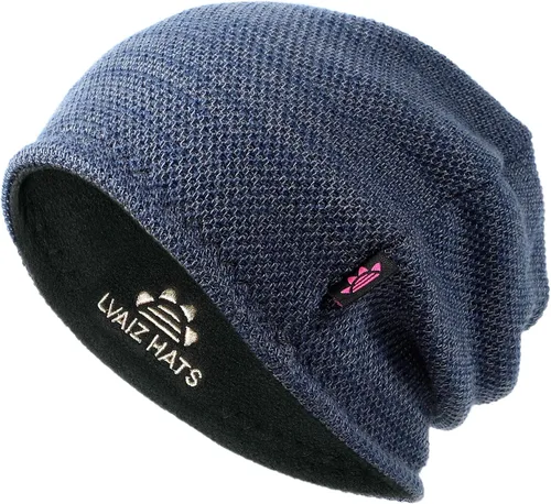Vista 18 de Lvaiz Winter Beanie for Men Women Warm Fleece Lined Reversible Skull Cap Reversible Soft Warm Fleece Lining, Full Ear Coverage, 3D Hexagonal Crown