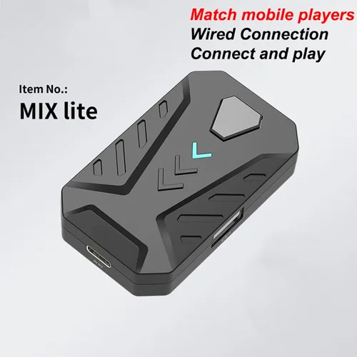 Vista 7 de Combo de teclado RGB para juegos con una sola mano, mouse y convertidor combinado, teclado retroiluminado LED de 39 teclas, juego de mouse