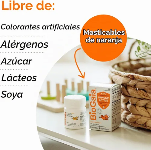 Vista 6 de BioGaia Probiótico inmune activo para niños + vitamina D Inmune