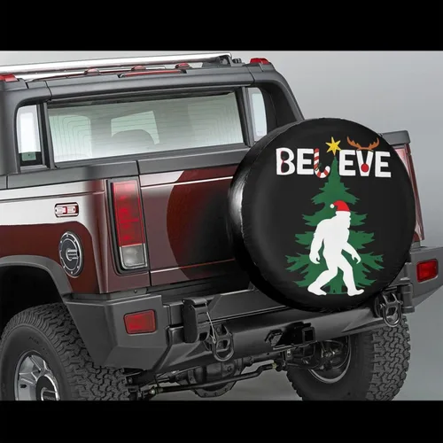 Vista 47 de Cool Cat and UFO Spare Tire Cover Wheel Protectors Dust-Proof Wheel Tire Cover Fit Trailer, Rv, Sand Many Vehicle 14inch
