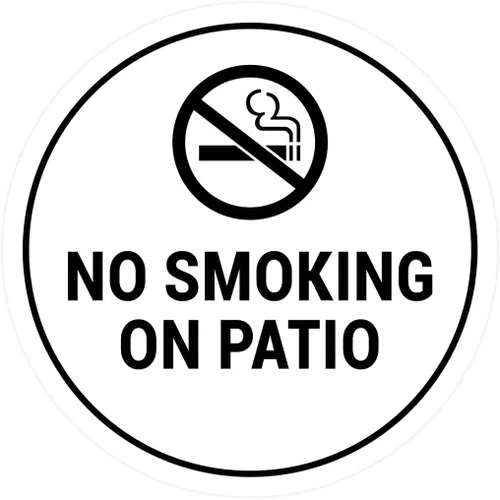 Vista 38 de Signs ByLITA Cartel de "No fumar en el patio" (Negro) - Pequeño