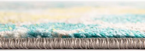 Vista 5 de Unique Loom Azalea Collection - Alfombra de área - Encore (Runner 2' 0" x 6' 0", azul/marfil)