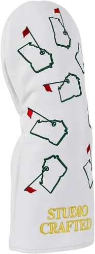 Vista 2 de Fundas para cabeza de golf - Augusta Georgia Driver Fairway Woods Hybrid Headcover Blanco