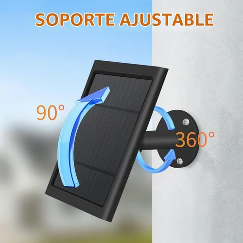 Vista 5 de Panel solar para cámara Ring (2ª generación) (Paquete de 2 piezas negras) (1 pieza negra)
