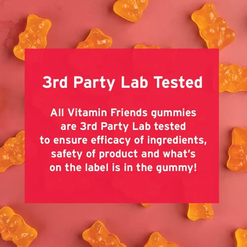 Vista 7 de Vitamin Friends - Gomitas estimulantes del apetito naturales y veganas para niños- Vitaminas para niños sin alérgenos - Sabor naranja (60 gomitas)