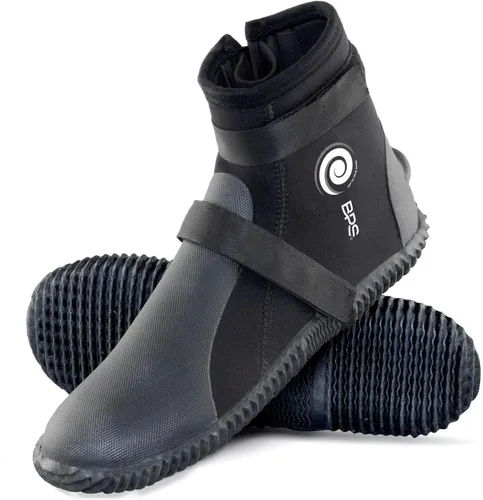 Vista 7 de BPS Botas de Buceo con Suela de Goma Antideslizante para Deportes Acuáticos 3mm 5mm 7mm Botas de Neopreno para Buceo, Esnórquel, Surf, Rafting