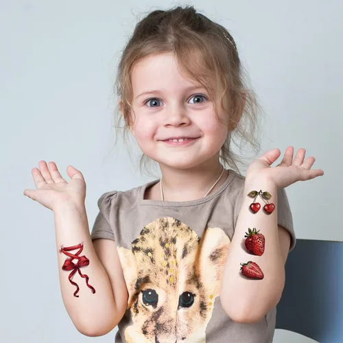 Vista 8 de 77 hojas de tatuajes temporales realistas en 3D para adultos y niños, cráneo, tigre, lobo, león, dragón, araña, serpiente, tatuajes temporales