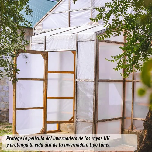 Vista 4 de Láminas de plástico transparente para invernaderos de 6 mil, película de plástico transparente para invernaderos, película de polietileno resistente