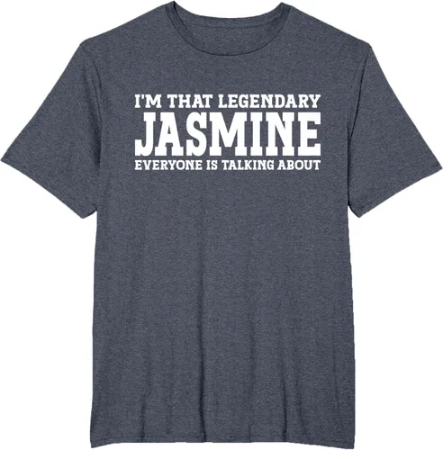 Vista 62 de Jasmine Personal Name - Camiseta divertida de jazmín para mujer y niña, Negro