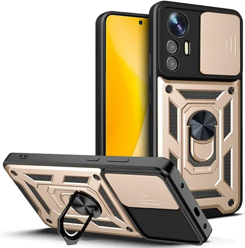 Vista 224 de Compatible con Tecno Pova Neo 2 Bracket Shell, con cubierta deslizante para lente de cámara compatible con Tecno Pova Neo 2 LG6n Case Negro