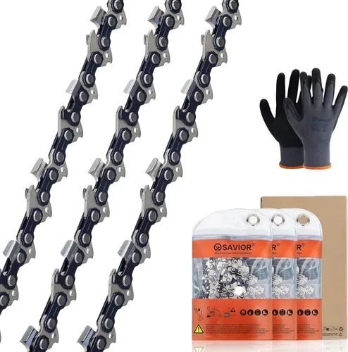 Vista 20 de Savior 4Pack GTA 26 Cadena de Motosierra Mini de 4 Pulgadas de 1/4" LP.043" de Calibre 28 Enlace de Transmisión para Podadora de Hojas Stihl GTA 26