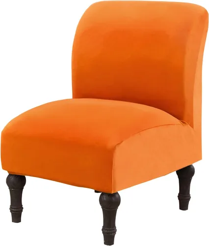 Vista 19 de JIAN YA NA Funda para silla decorativa sin brazos, funda elástica para silla sin brazos, fundas de elastano para sillas sin brazos, funda para silla