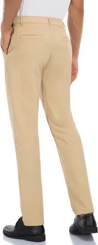 Vista 2 de Safort Pantalones de vestir ajustados para hombre, elásticos, impermeables, para uso diario