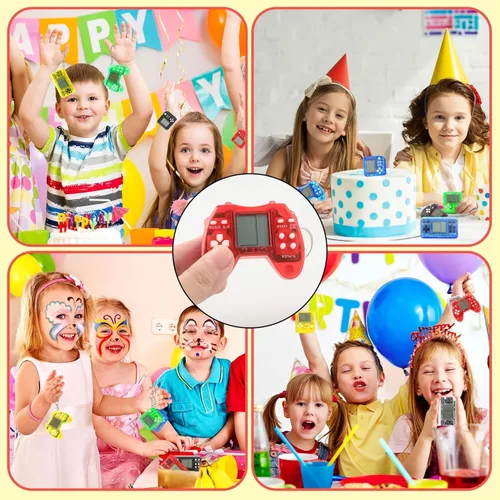 Vista 6 de Recuerdos de fiesta de videojuegos para niños, mini llavero de juego para fiestas de arcade, suministros de cumpleaños, suministros de fiesta