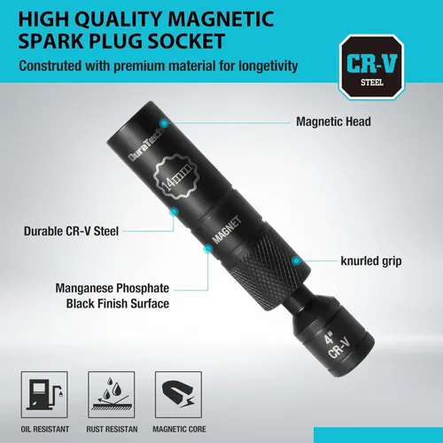 Vista 3 de DURATECH Enchufe de bujía magnética giratoria de 0.551 in con cabezal magnético mejorado