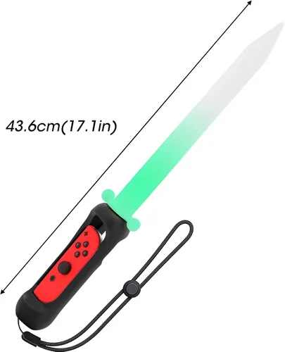 Vista 6 de ECHZOVE Espada de juego LED para Nintendo Switch Joy-Con y compatible con Nintendo Switch Sports, agarre de mano para Skyward Sword Switch Game