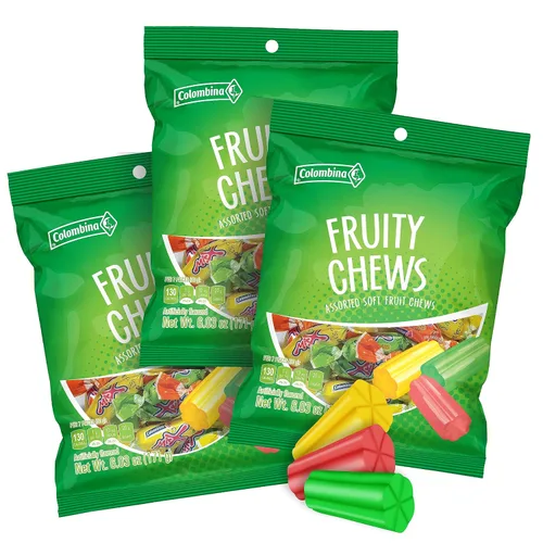 Vista 12 de Colombina Sweet Delights – Caramelos rellenos de frutas de 7 onzas – Cáscara dura y centro suave líquido – Piña, uva, manzana verde, fresa sabores