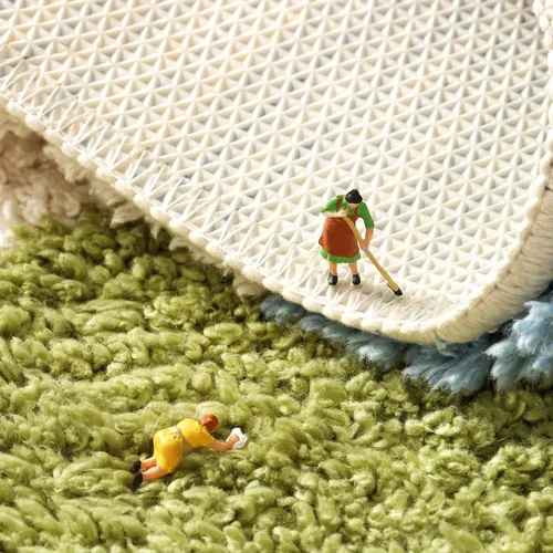 Vista 6 de Apeso Alfombra de baño con patrón de plantas, ultra absorbente, antideslizante, lavable a máquina, alfombra de felpa gruesa, microfibra suave