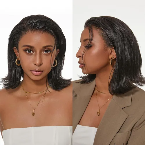 Vista 24 de Luvme Hair Ultra Confortable, de Colocación Rápida y Fácil, Corte Pixie Corto con Flequillo de 12.7 cm, con Tapa de Algodón Amistosa con la Piel