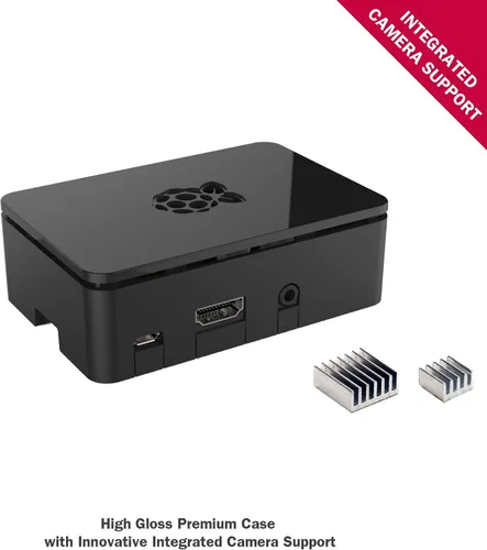 Vista 5 de CanaKit Raspberry Pi 3 B+ (B Plus) Kit de arranque (32 GB EVO+ Edition, Premium Black Case)