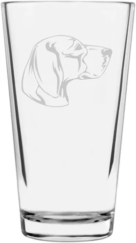 Vista 448 de Podenco Canario - Vaso de pinta de 16 onzas con temática de perro personalizado